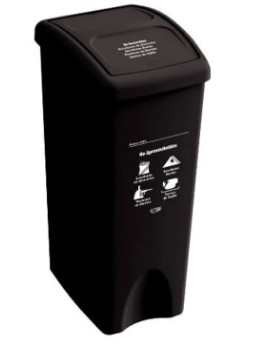 PAPELERA NEGRA VAIVEN  X 53 LT