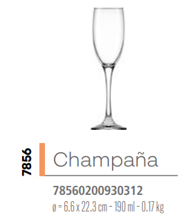 COPA CHAMPAÑA 7856 X 6 U