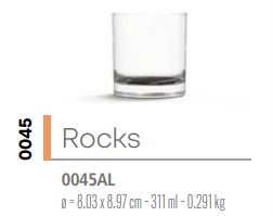 VASO LEXINGTON ROCKS 0045 X 12 U