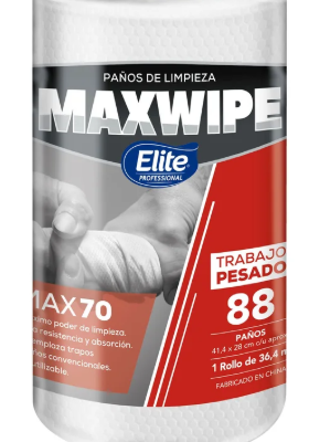MAXWIPE ROLLO BLANCO MAX 70 X 88 PAÑOS ELITE